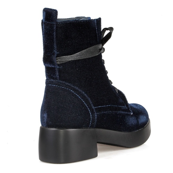 Tira-01 Velvet Combat Boot - Picture 3 of 3